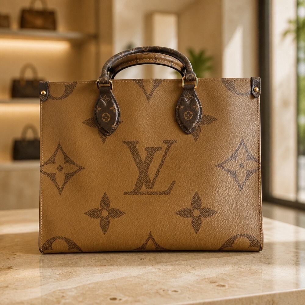 Louis Vuitton OnTheGo MM Monogram Reverse 
 Canvas Tote M45321
